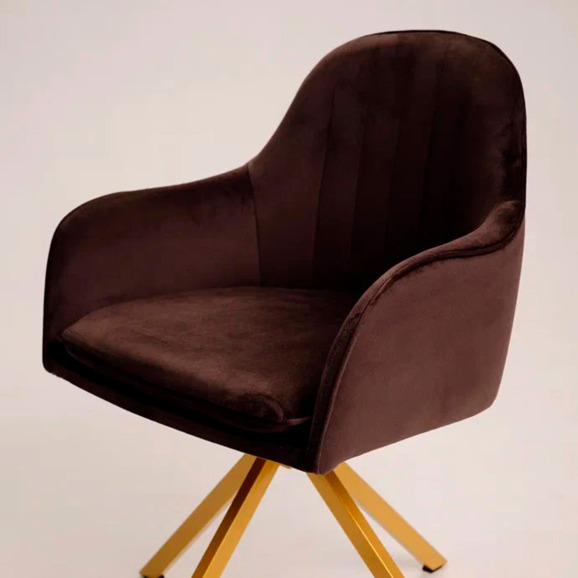 Кресло Сета, пирамида, коричневый, золотой - фото 8