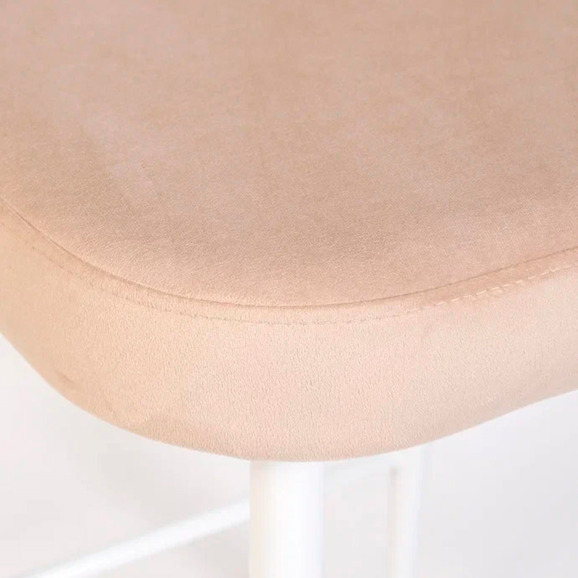 Стул Пиннате, барный, бежевый, белый, велюр - фото 10