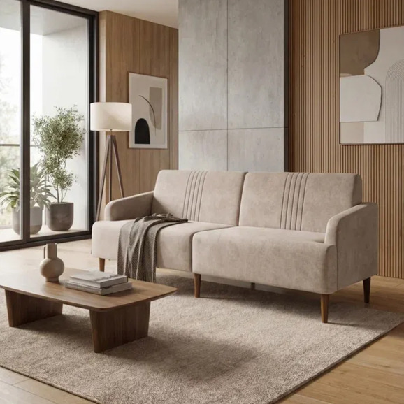 Диван Аномик, велюр, бежевый Диван Аномик, велюр, бежевый - фото 8