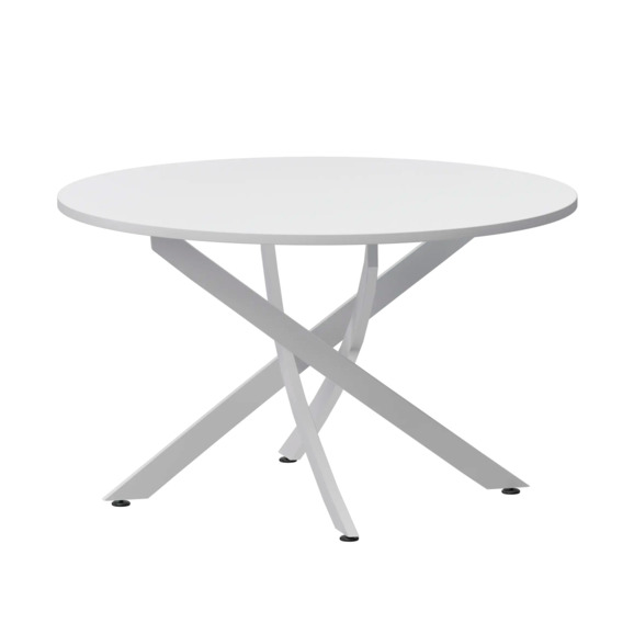 Стол нераздвижной Лид, 900мм, супер белый, белый муар Стол нераздвижной Лид, 900мм, супер белый, белый муар - фото 1