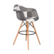 Кресло Eames DAW Барное Patchwork Black&White