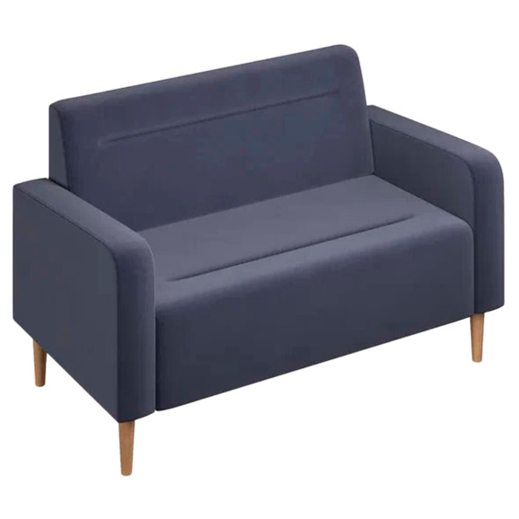 Диван Папилла, велюр, 132 см, серый - фото 1