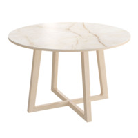 Настоящее фото товара Стол Люмис 2, дуб нордик, кристал пюр, произведённого компанией ChiedoCover