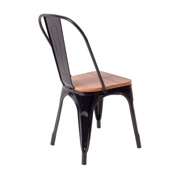 Стул Tolix Wood, черный Стул Tolix Wood, черный - фото 4