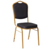 Стул Хит 20, жаккард Сабо черный, каркас золото