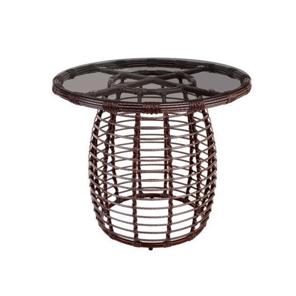 Стол Луро Д930, шоколад металлик, ротанг Стол Луро Д930, шоколад металлик, ротанг - фото 1