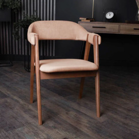 Полукресло Дольче, велюр Дакота 09, каркас орех