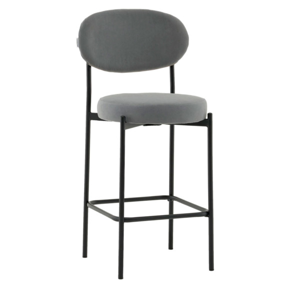 Стул Полубарный Бриф DD велюр серый Стул Полубарный Бриф DD велюр серый - фото 1