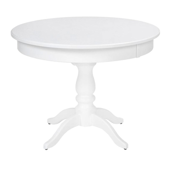 Деревянный стол Орден 100(140)х100х76 белый - фото 1