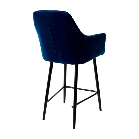 Полубарный стул Роден Premier, Синий велюр, 65 см - фото 3