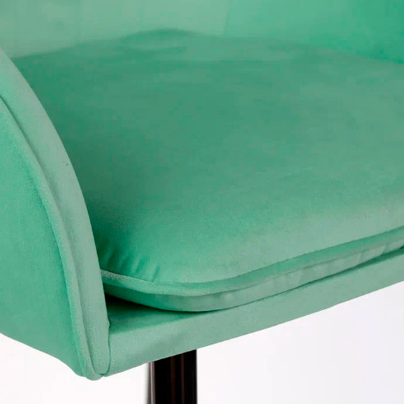 Кресло Сета, барные ножки, светло-зеленый, черный, велюр - фото 10