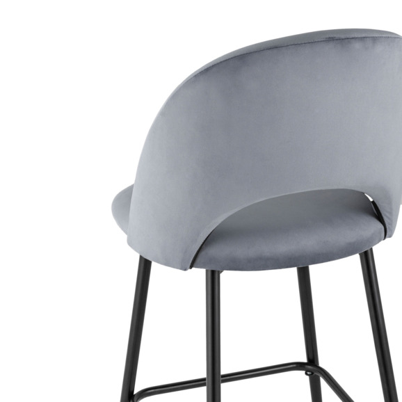 Стул барный Меган СН, велюр, серый - фото 5