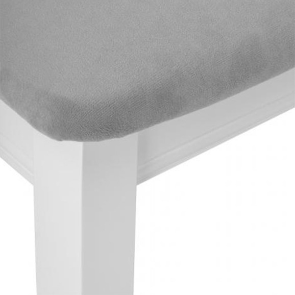 Деревянный стул Фрезино серый велюр / белый - фото 8