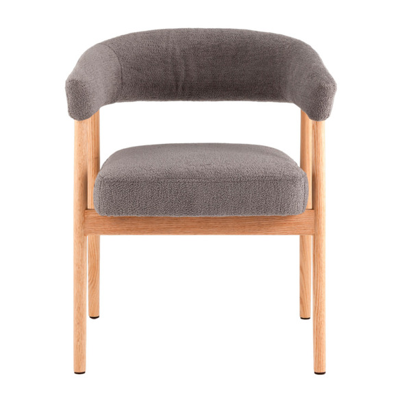 Стул обеденный Zubo с деревянными ножками, темно-серый Стул обеденный Zubo с деревянными ножками, темно-серый - фото 2