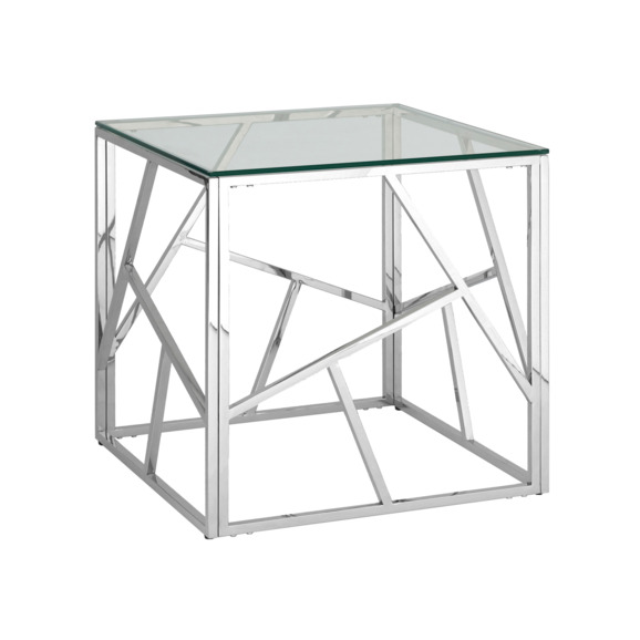 Журнальный столик Арт Деко 55 x 55 серебро - фото 1