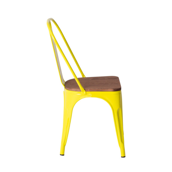 Стул Tolix Wood, желтый Стул Tolix Wood, желтый - фото 3