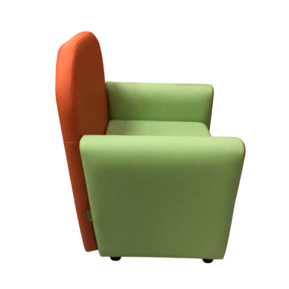 Кресло Мавли, экокожа пегасо, салатово-оранжевый - фото 3