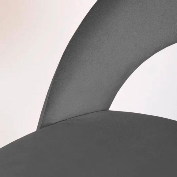 Стул Пиннате, барный, серый, черный, велюр - фото 8