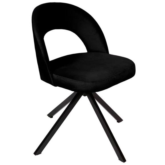 Стул Пиннате, пирамида, поворотный, черный, велюр - фото 1