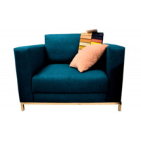 Настоящее фото товара Кресло Марлоу, рогожка нептун 39, бирюзовое, произведённого компанией ChiedoCover