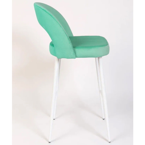 Стул Пиннате, барный, мятный, белый, велюр - фото 7