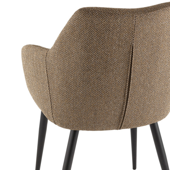 Стул обеденный Katys, оливково-бежевый, елочка - фото 6