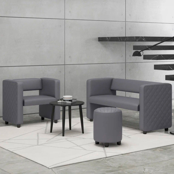 Пуф Тепал, экокожа, серый - фото 6