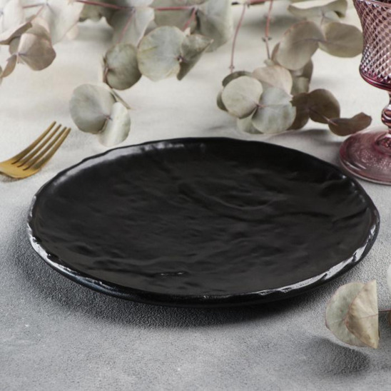 Блюдо для подачи Орион, 21×2 см, цвет чёрный - фото 2