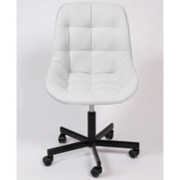 Фотография товара Стул Мускус, пятилучие, кожа, белый, черный от компании ChiedoCover.