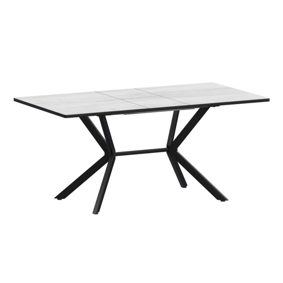 Стол раздвижной Сири 1200+300, фрост, черный муар - фото 1