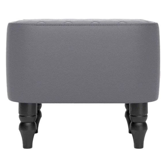 Пуф Лотик, экокожа, серый - фото 2