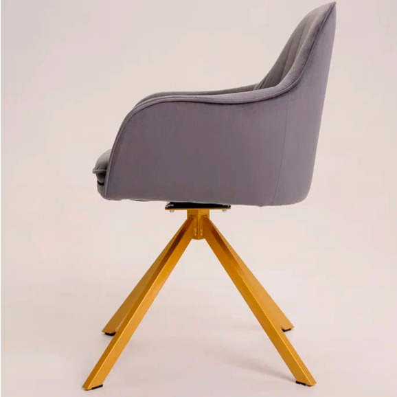 Кресло Сета, пирамида, серый, золотой - фото 4