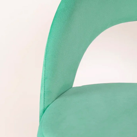 Стул Пиннате, барный, мятный, белый, велюр - фото 8