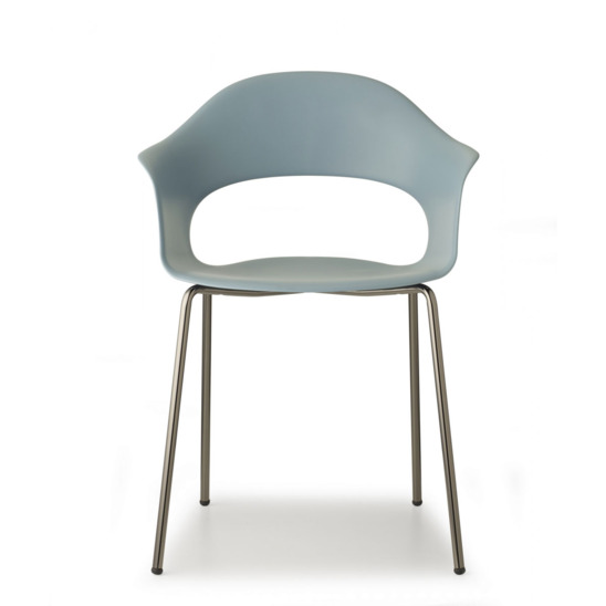Кресло пластиковое Сано, голубой, черный - фото 1
