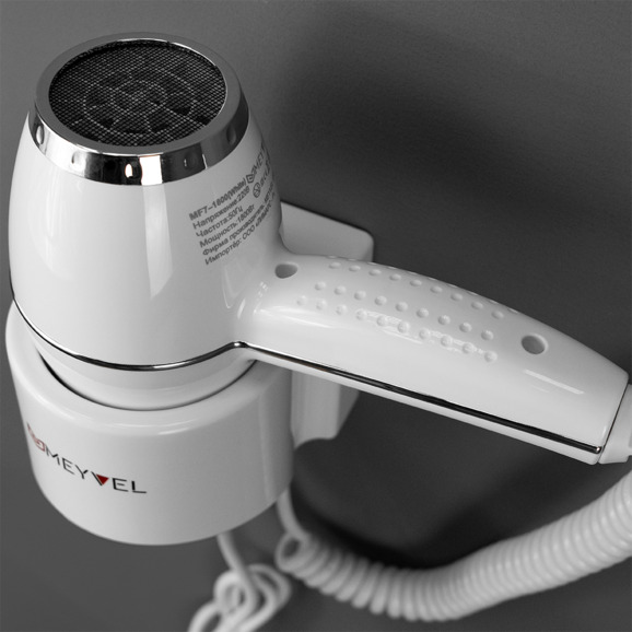 Фен для волос настенный Meyvel MF7-1800 (White) - фото 8