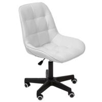 Настоящее фото товара Стул Мускус, пластик, кожа, белый, черный, произведённого компанией ChiedoCover