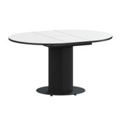 Фотография товара Стол раздвижной Амор 1000+300, супер белый, черный муар от компании ChiedoCover.