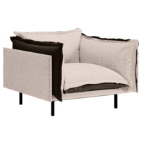 Настоящее фото товара Кресло Barcelona, бежевый, коричневый, произведённого компанией ChiedoCover