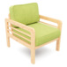 Кресло Эмма зеленое, сосна