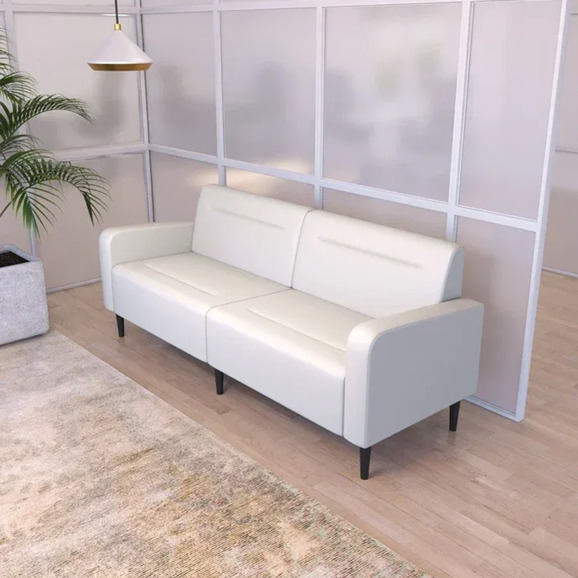 Диван Папилла, экокожа, 202 см, белый - фото 4