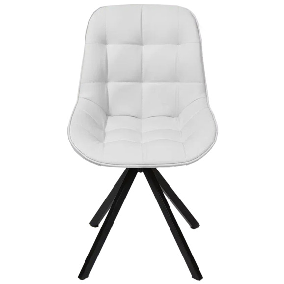 Стул Мускус, пирамида, кожа, белый, черный - фото 2