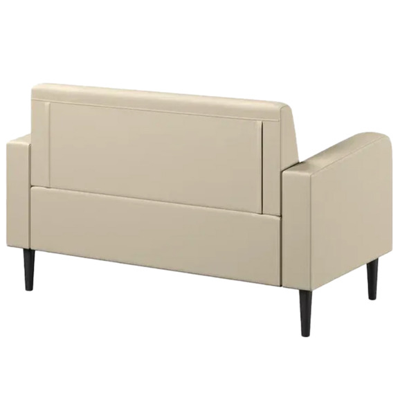 Диван Папилла, экокожа, 132 см, кремовый - фото 3