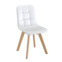 Настоящее фото товара Стул К4, дуб натуральный, экокожа белая, произведённого компанией ChiedoCover