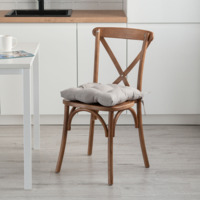 Подушка с завязками на стул, светло-серый