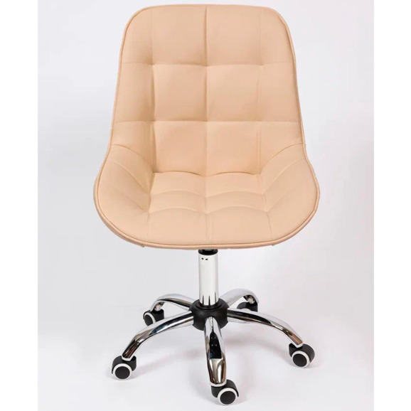 Стул Мускус, хром, бежевый, кожа - фото 2