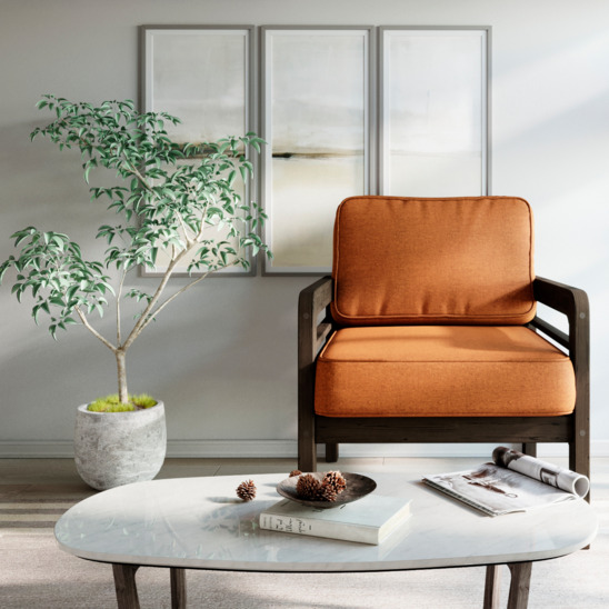 Кресло Эмма, оранжевое - фото 5