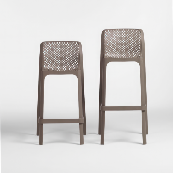 Стул пластиковый барный Net Stool, тортора - фото 2