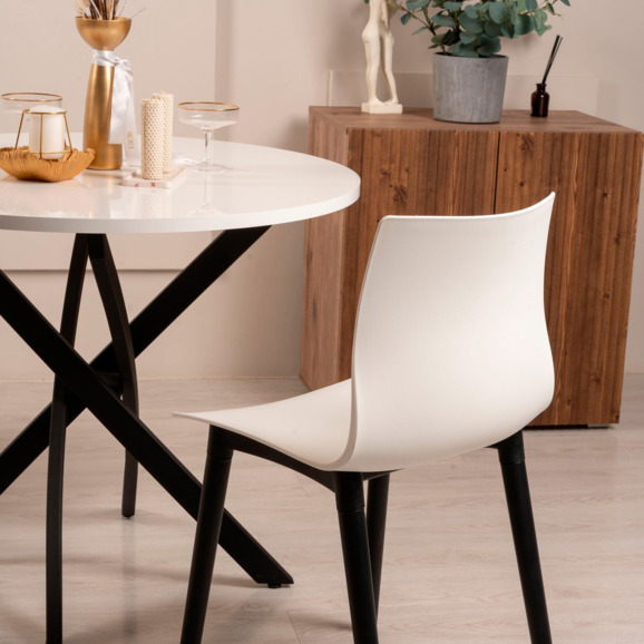 Стул Rune, белый, черный - фото 4