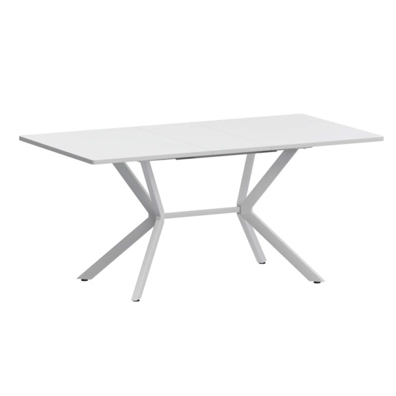 Стол раздвижной Сири 1200+300, супер белый, белый муар - фото 1
