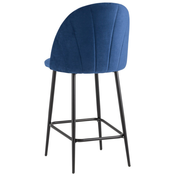 Стул полубарный Логан SN, велюр, синий - фото 5